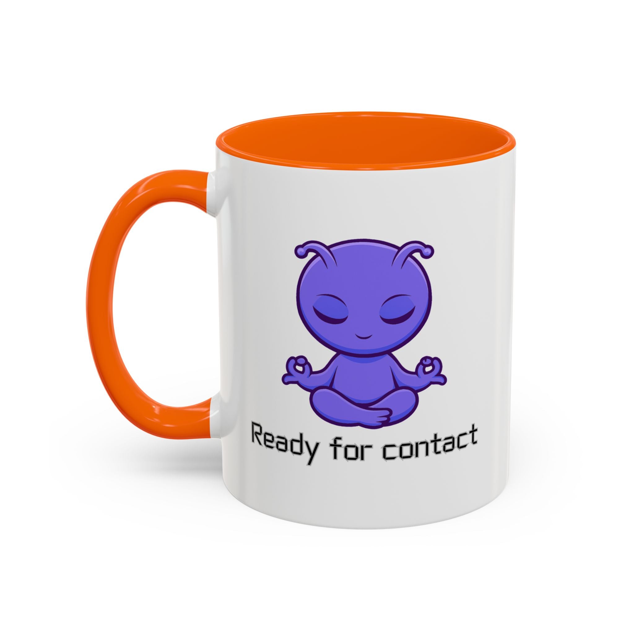 Ready For Contact - Keramik Tasse 325ml | Alien Design für Büro & Home