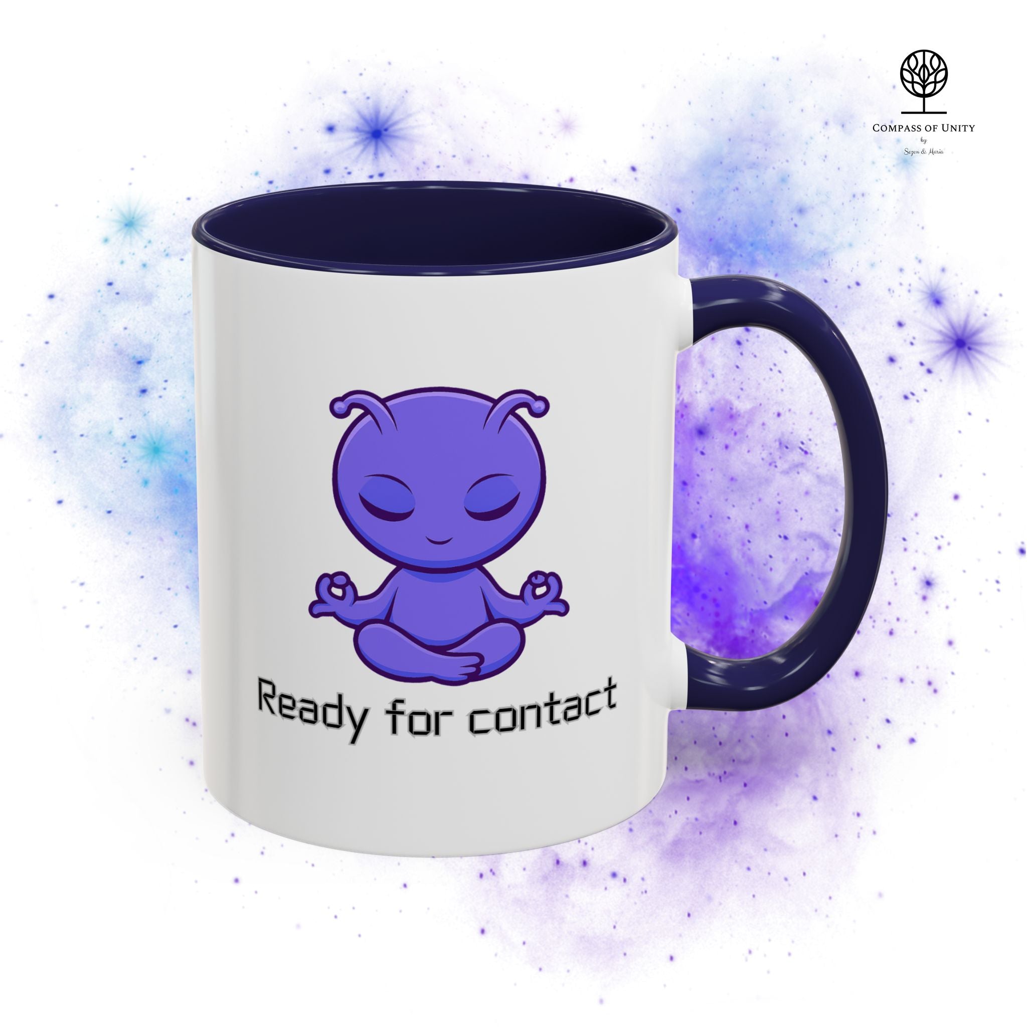Ready For Contact - Keramik Tasse 325ml | Alien Design für Büro & Home