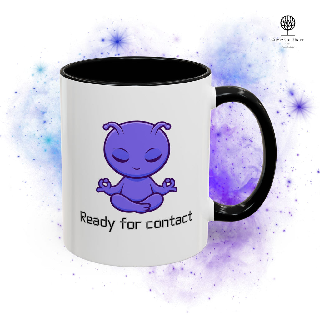 Ready For Contact - Keramik Tasse 325ml | Alien Design für Büro & Home