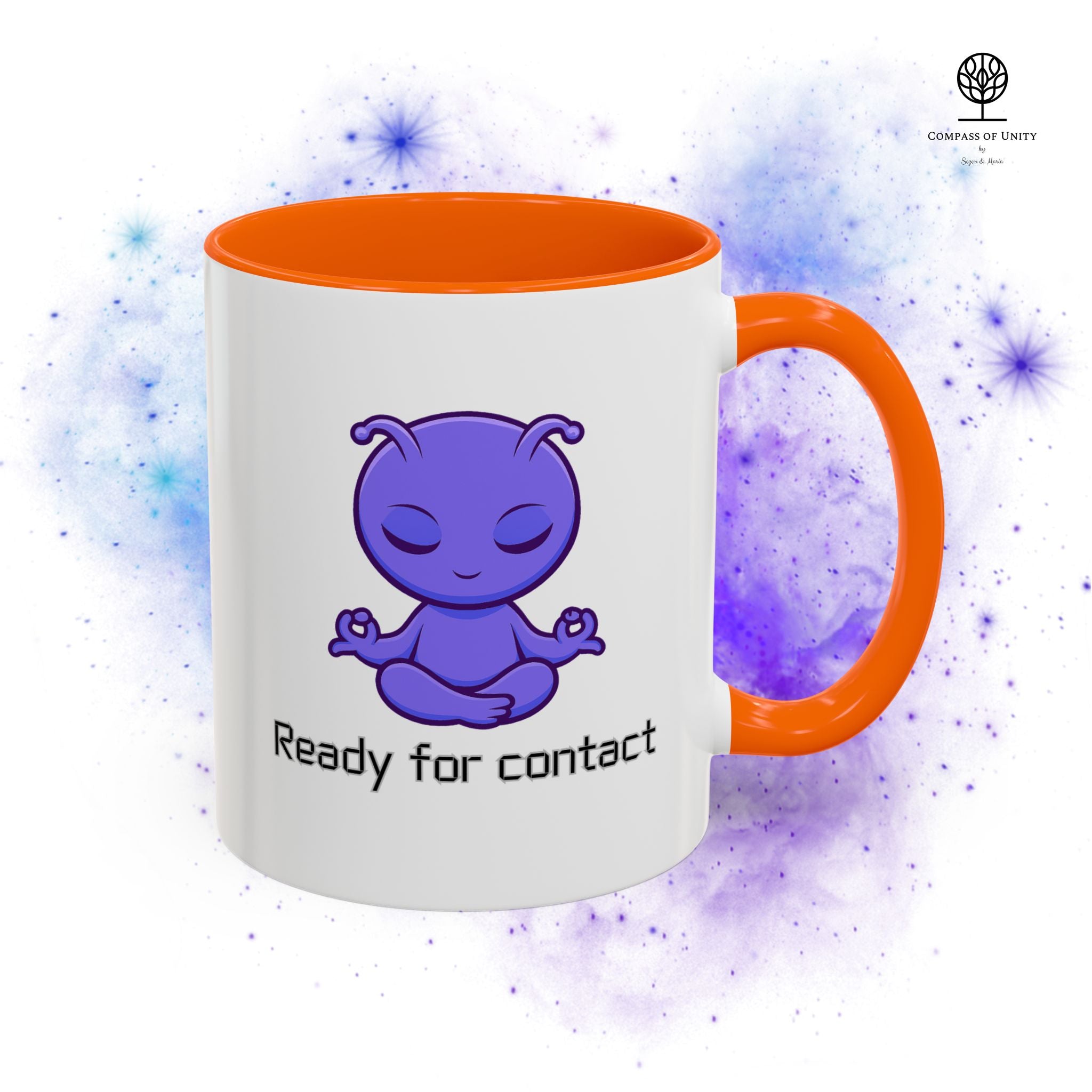 Ready For Contact - Keramik Tasse 325ml | Alien Design für Büro & Home