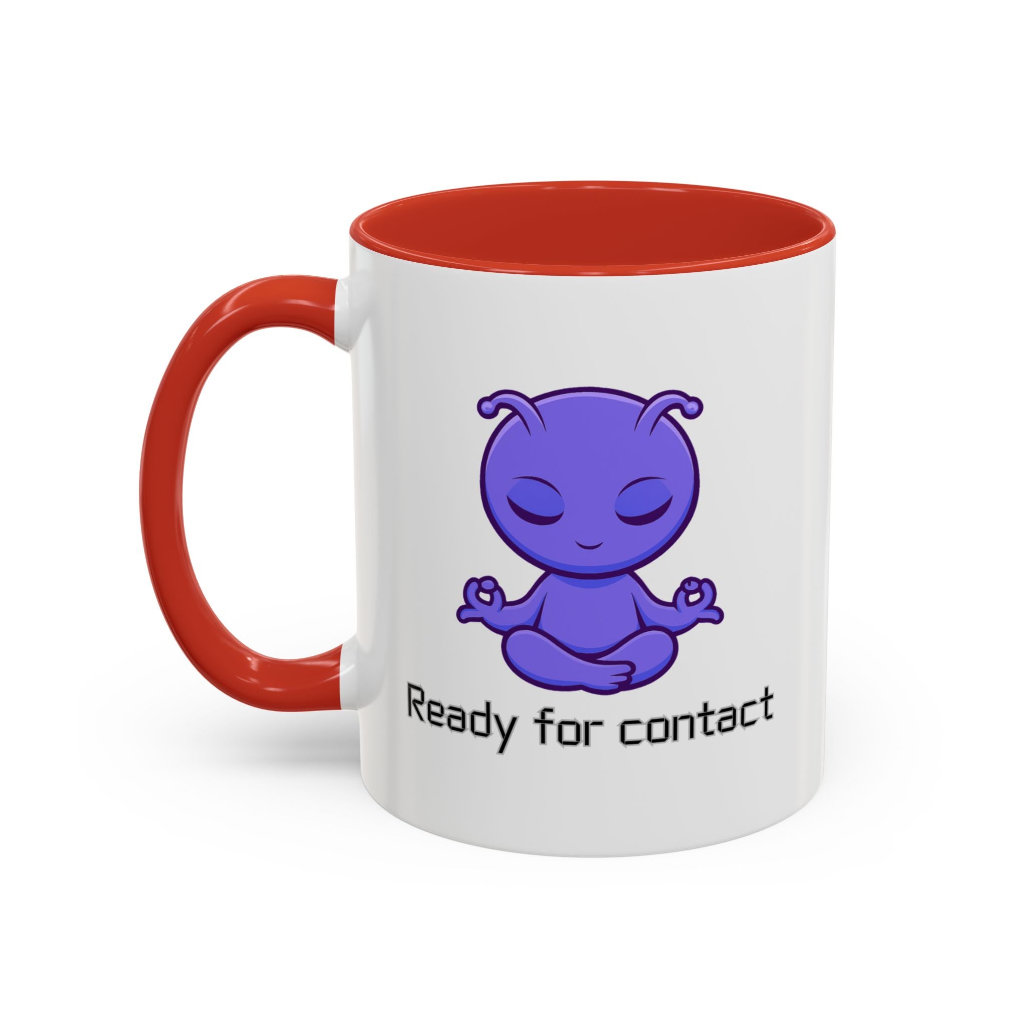 Ready For Contact - Keramik Tasse 325ml | Alien Design für Büro & Home