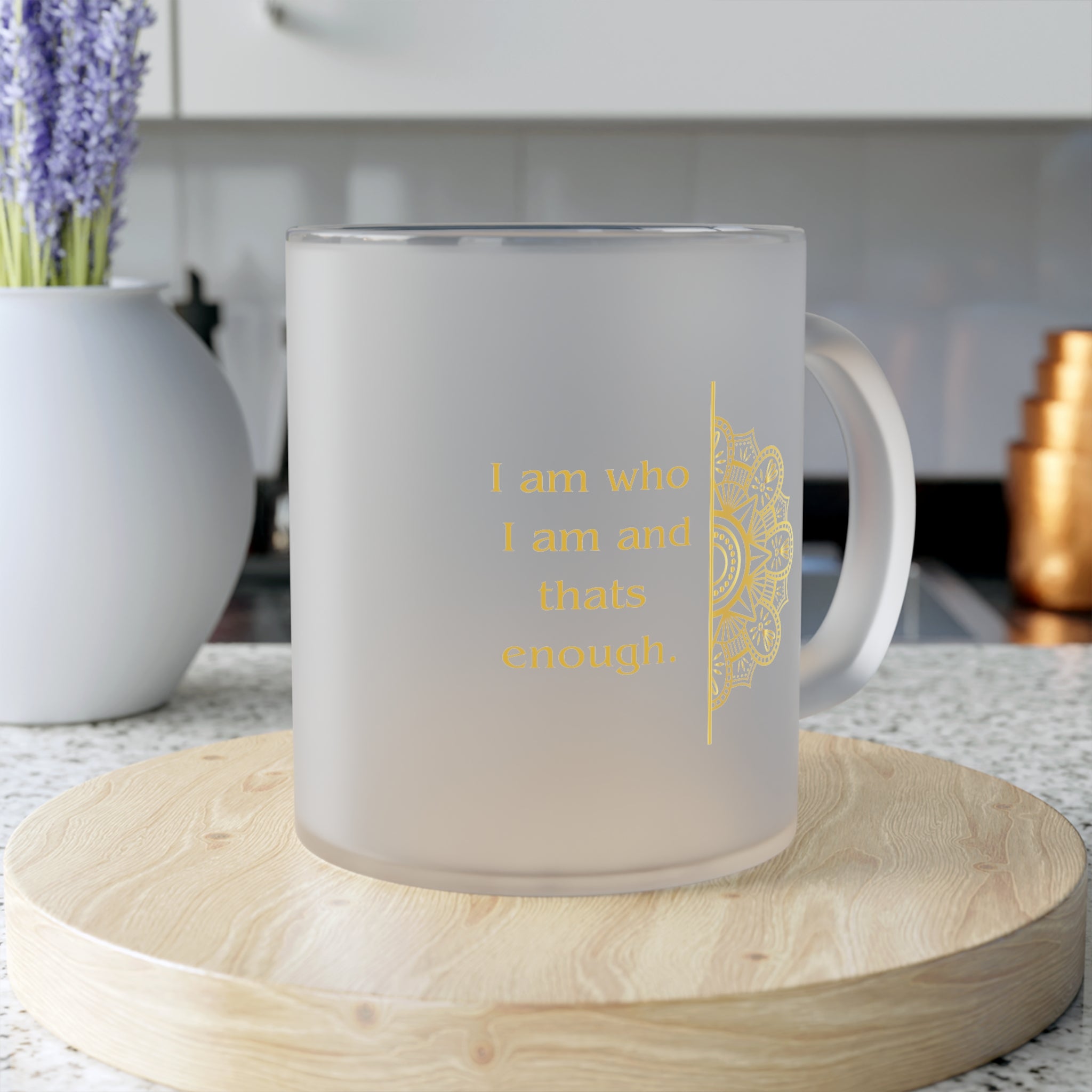 Mindful Mug with 'I am Who I am' Awareness Mantra