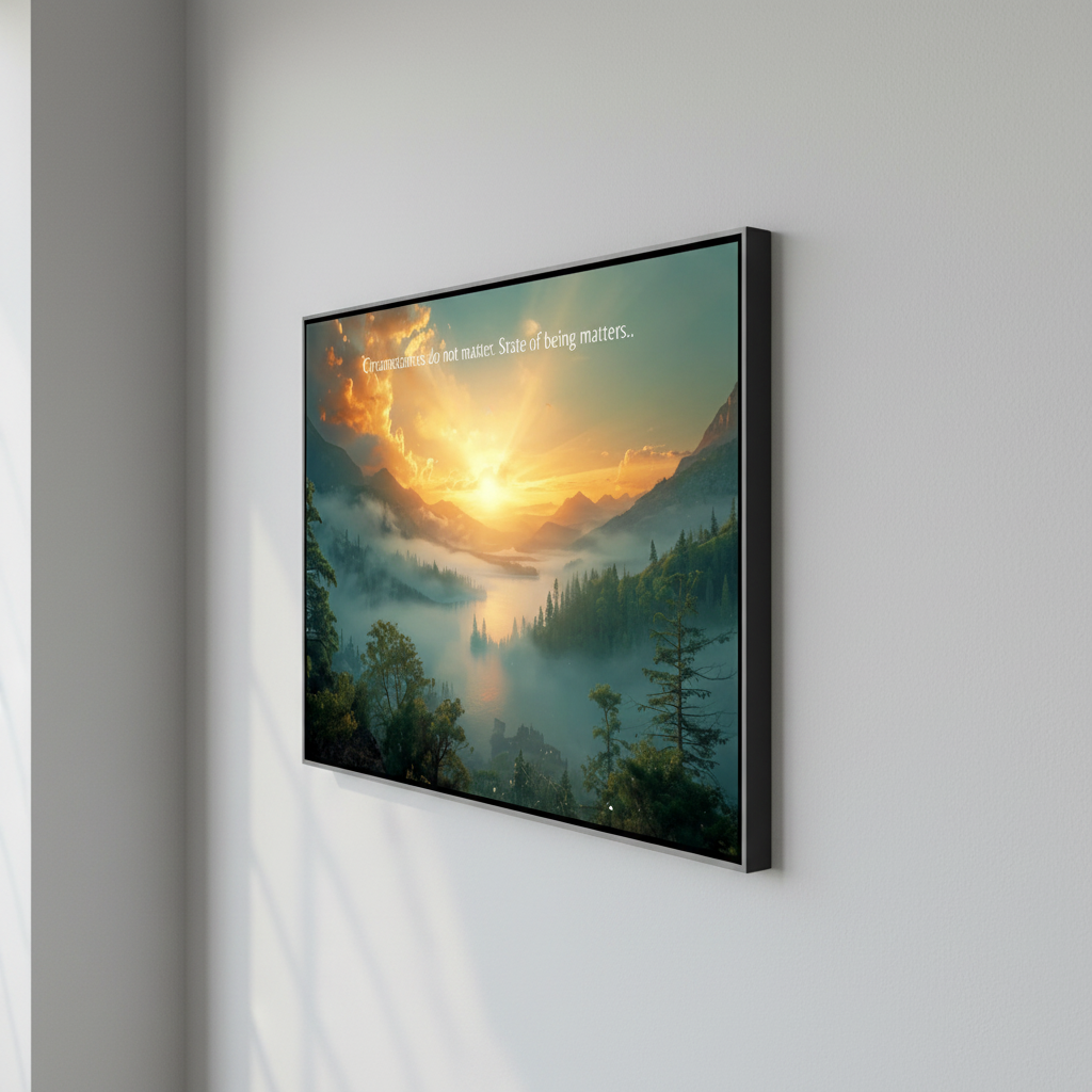 "Circumstances Do Not Matter" - Motivierende Wandkunst | 60x90cm Hartschaumdruck